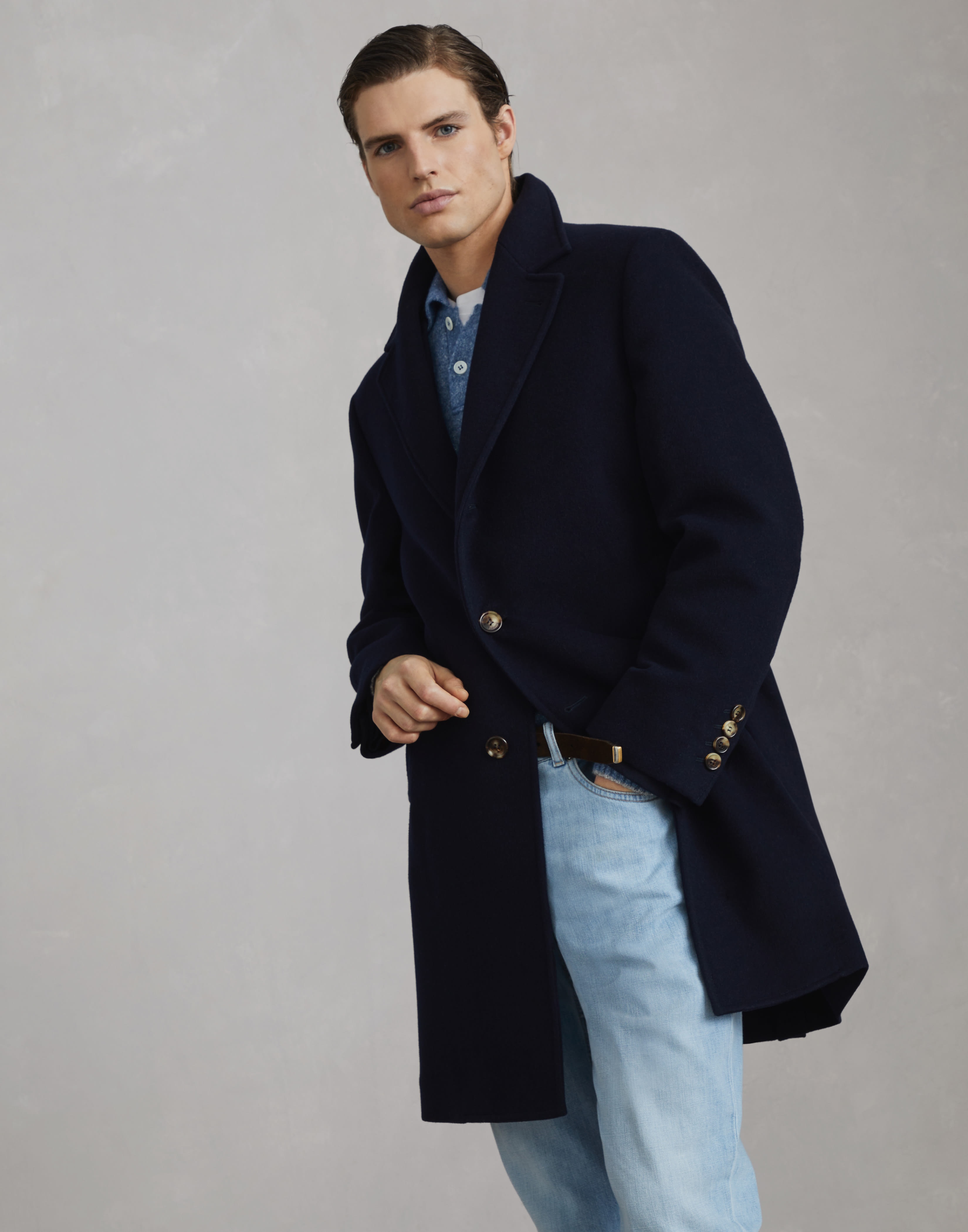 Wool double beaver cloth coat - 1