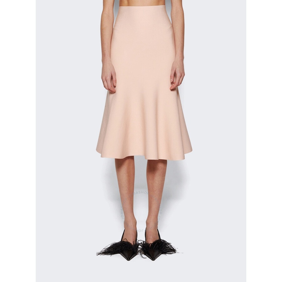 Victoria Beckham Peach Fitted Flared Skirt - 2