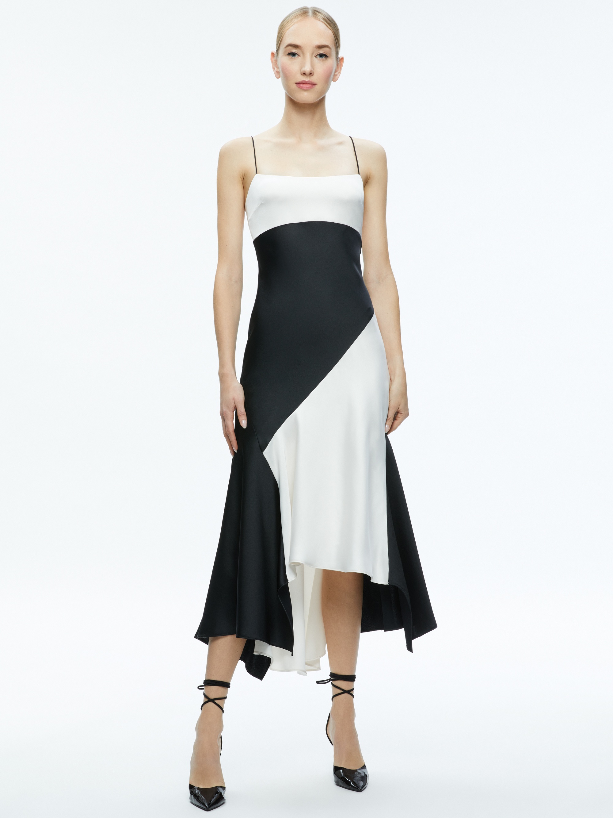 ROSA ASYMMETRICAL SLIP DRESS - 2
