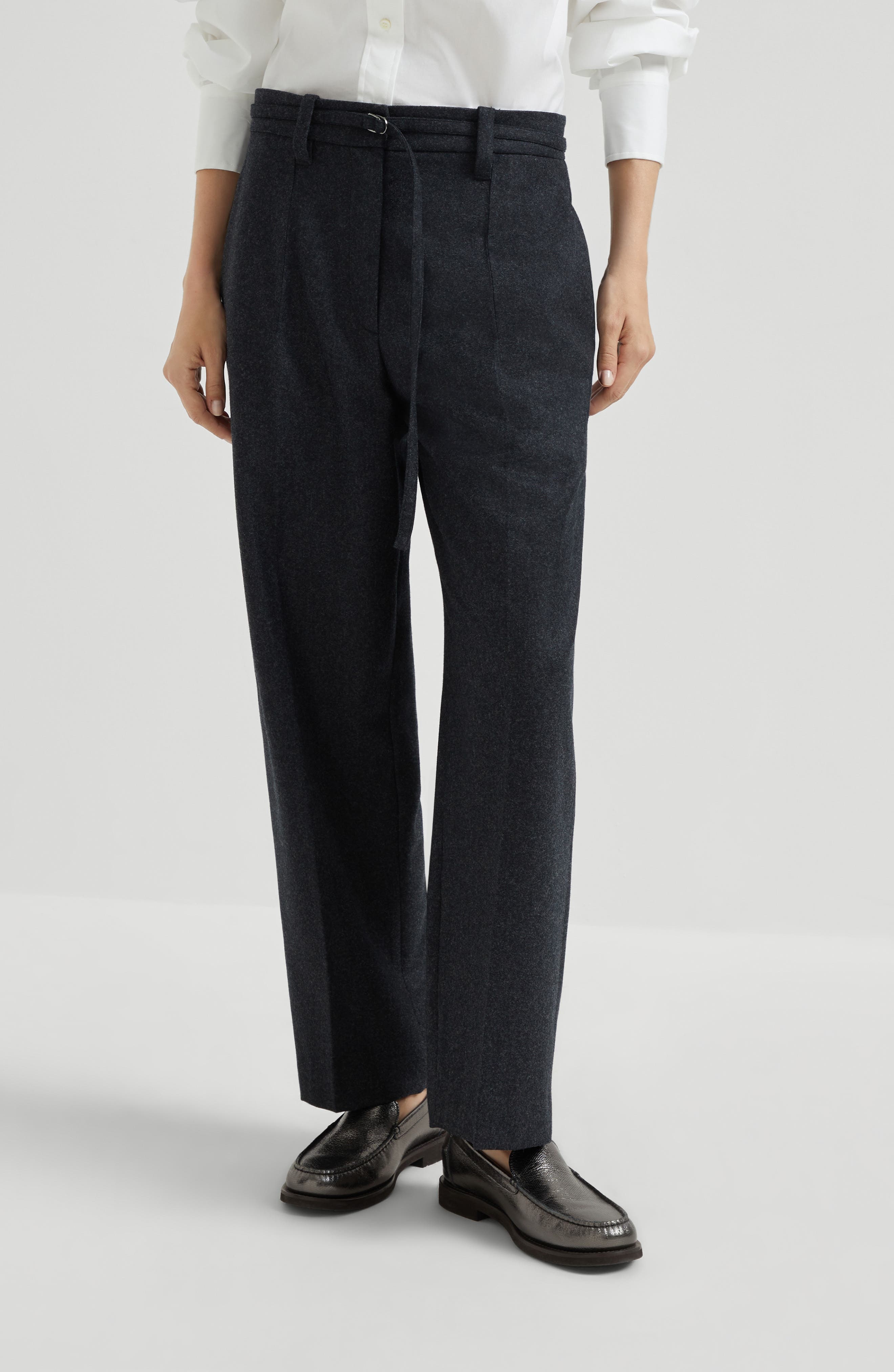 Brunello Cucinelli Straight Crop trousers in Lignite Grey at Nordstrom - 2