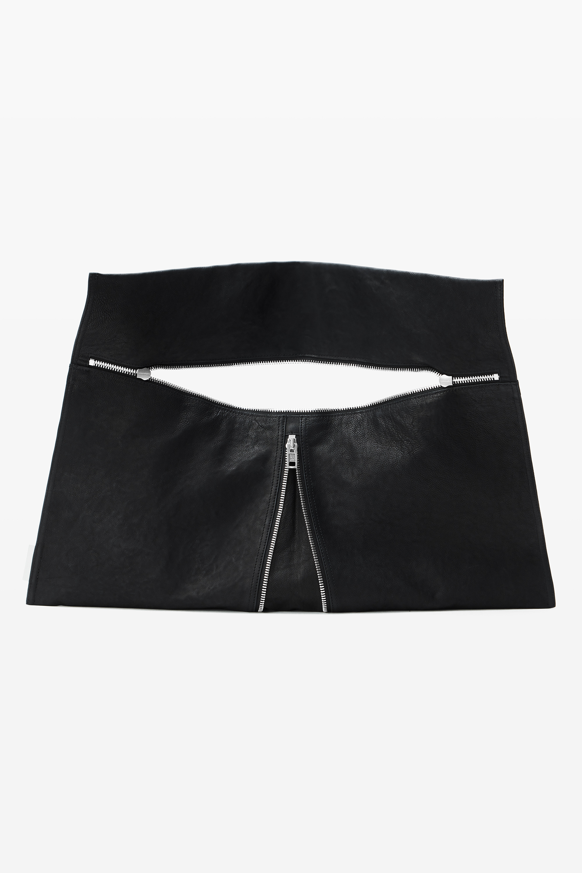 Black Large Calfskin Geo Bag - 6