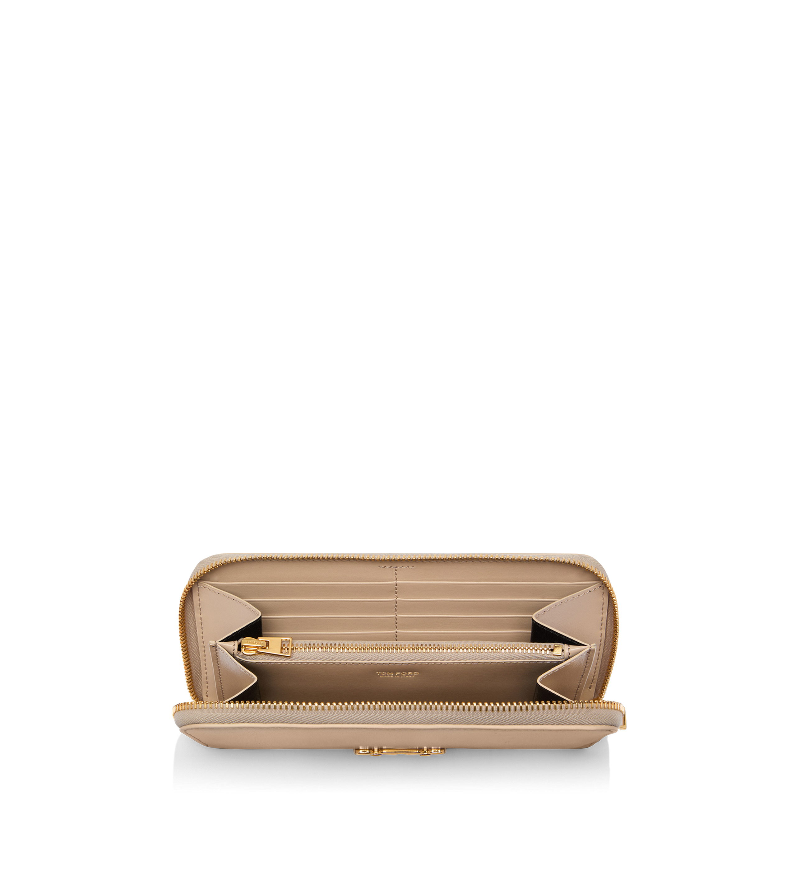 PALMELLATO-EFFECT LEATHER ZIP AROUND WALLET - 3
