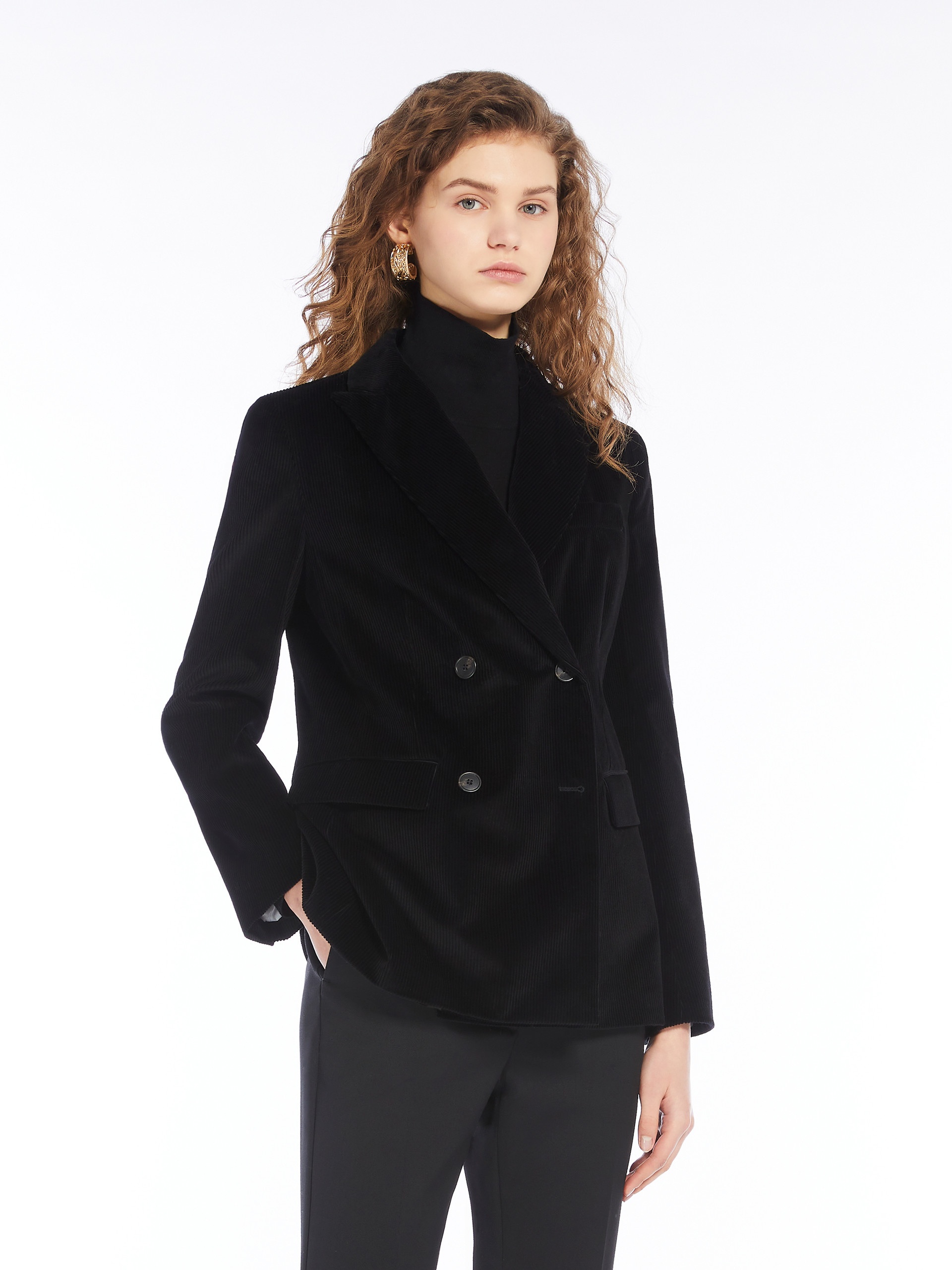 KATANGA Double-breasted velvet blazer - 5