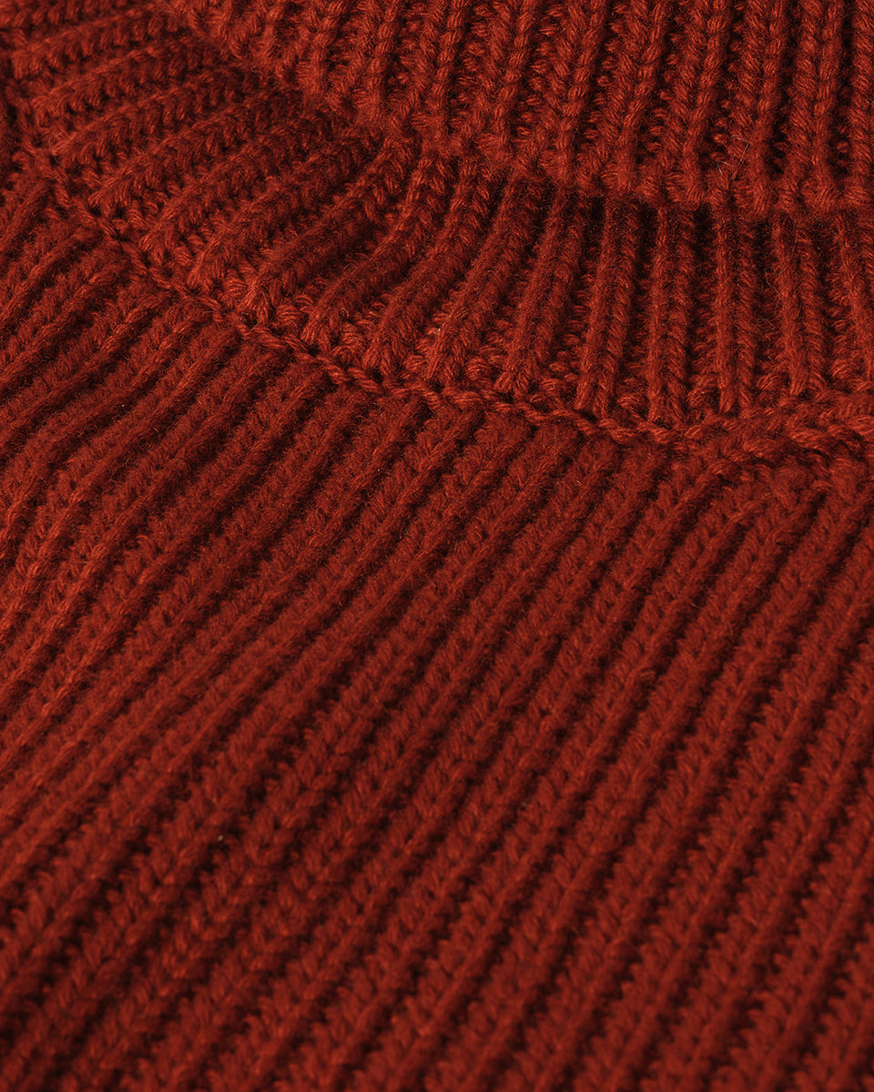 Roll-Collar Red Cashmere Jumper - 6