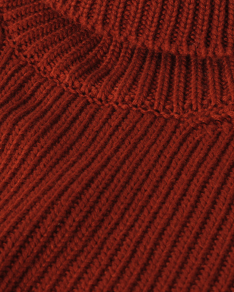 Roll-Collar Red Cashmere Jumper 6