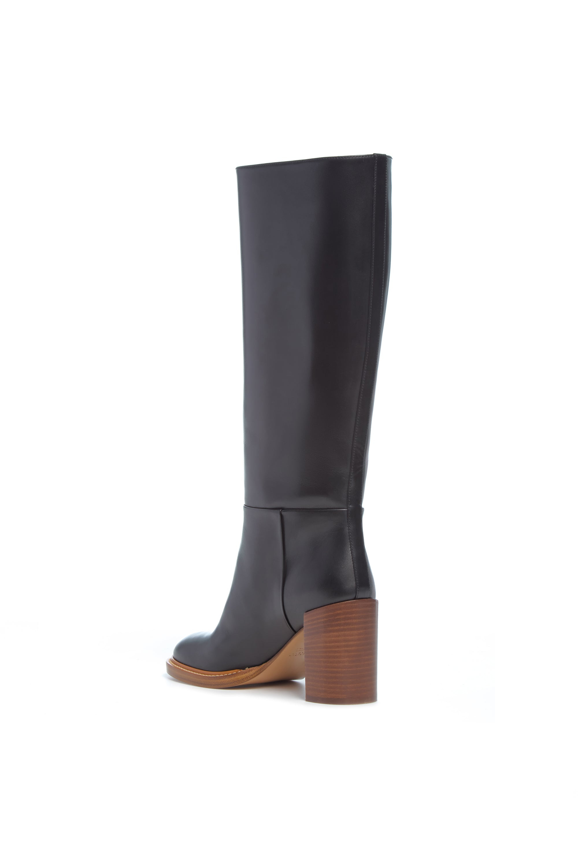Bocca Tall Boot in Black Leather - 4
