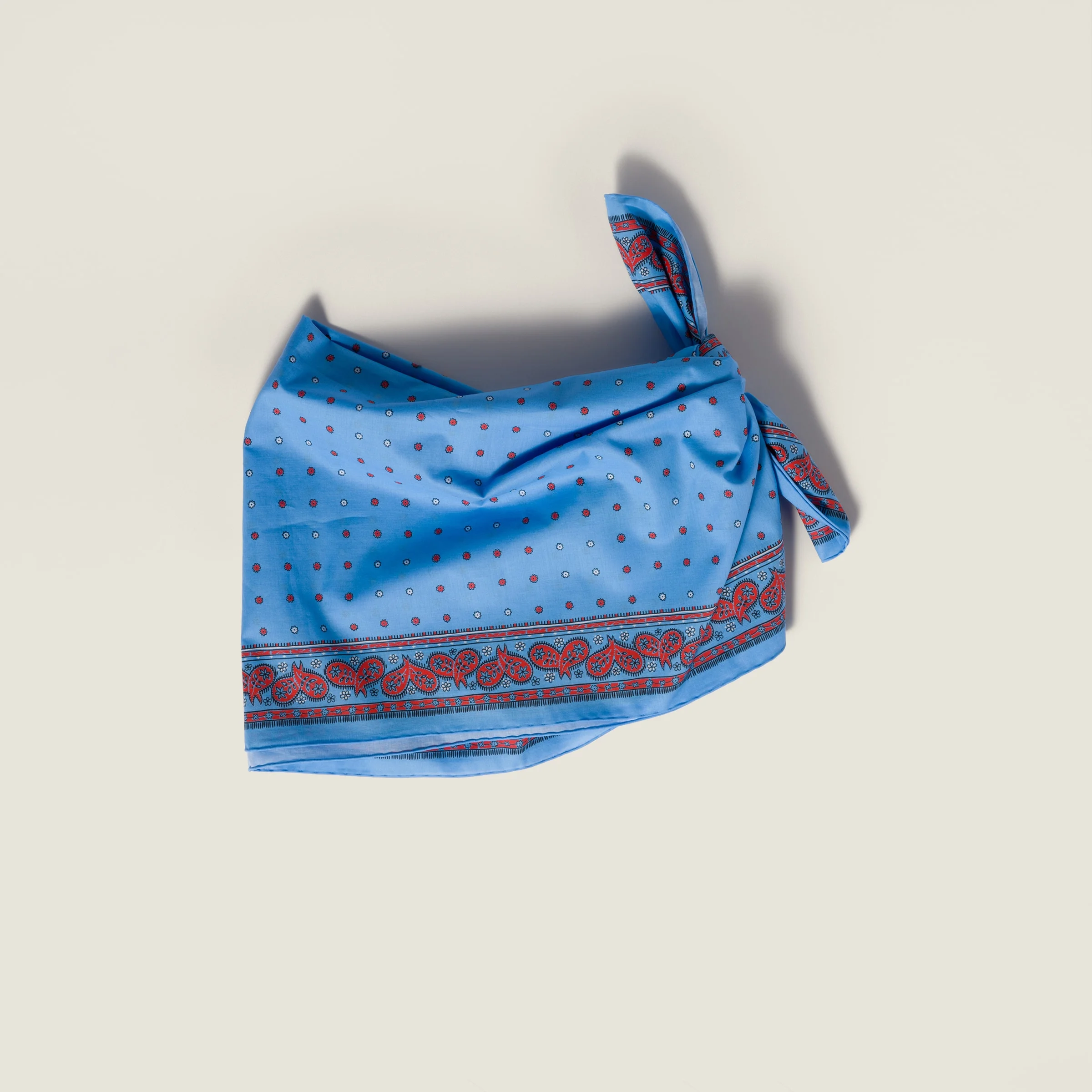 Printed poplin scarf - 1