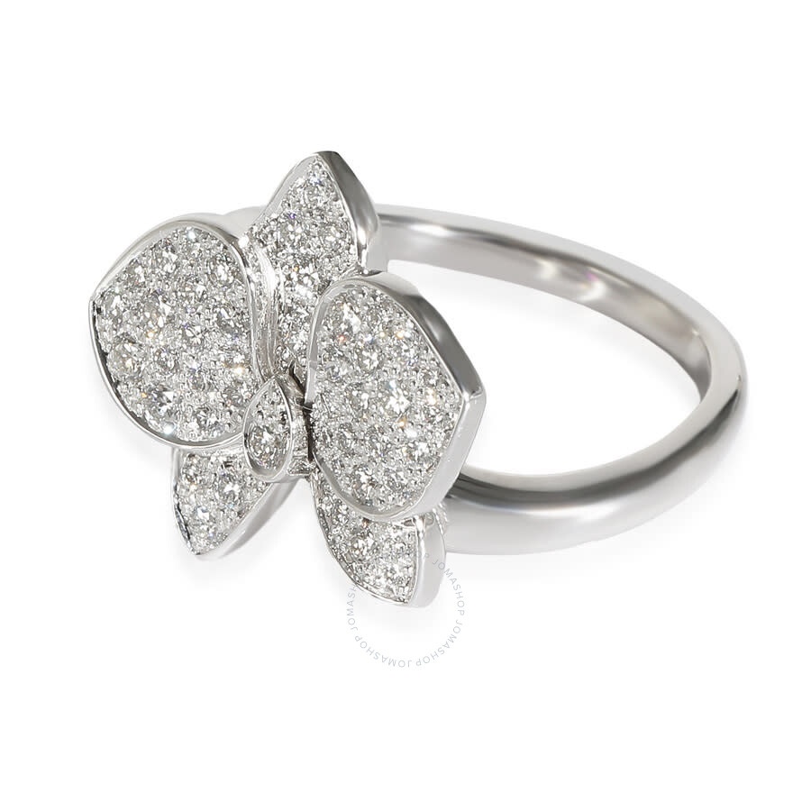 Pre-Owned Cartier Caresse d'Orchidees Ring in 18K White Gold 0.54 CTW - 3