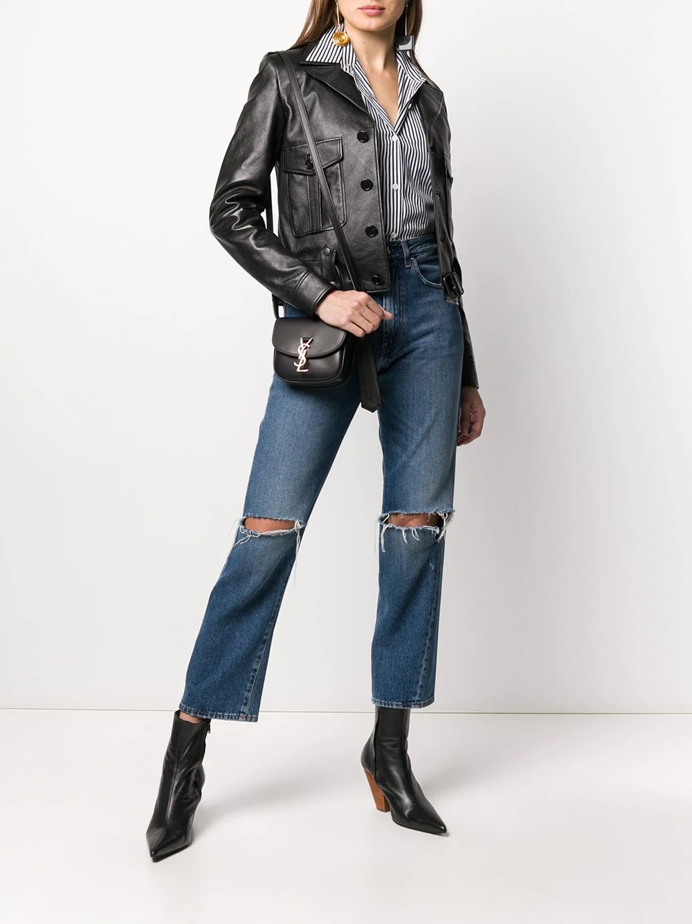 leather biker jacket - 2