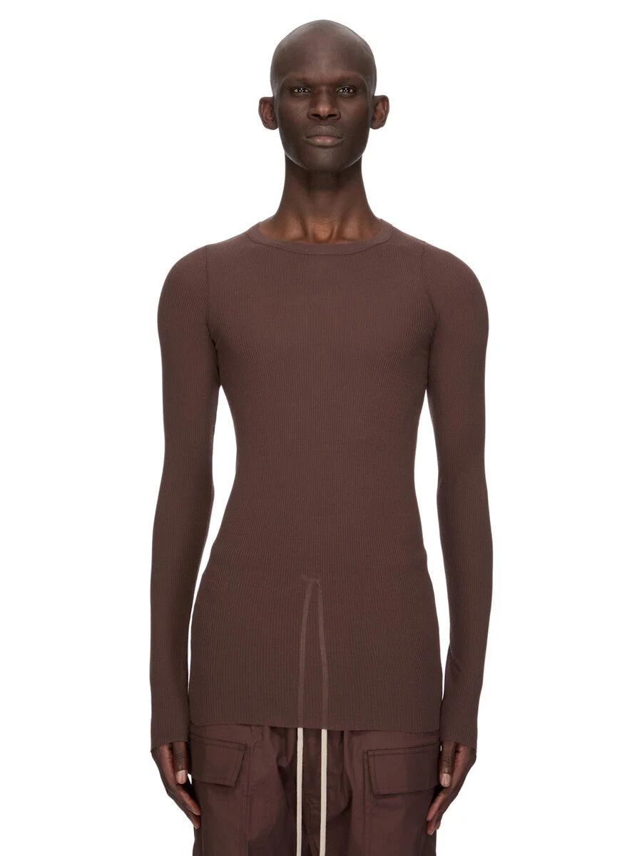 ribbed long-sleeve T-shirt - 1