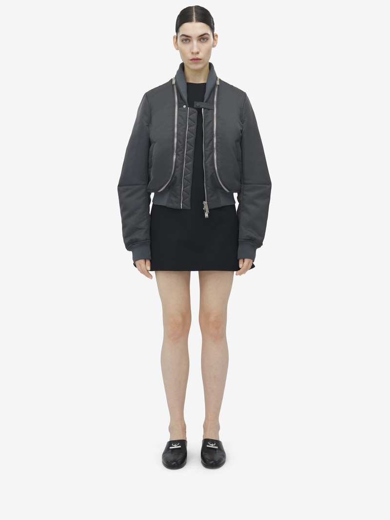 Zip Detail Bomber Jacket 3