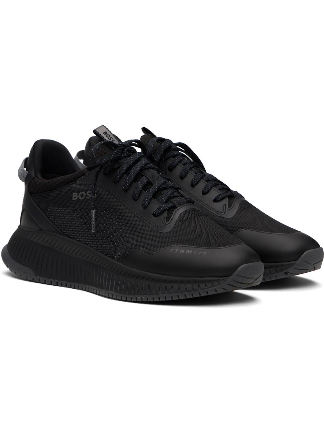 Black 'TTNM Evo' Knitted Sneakers - 4