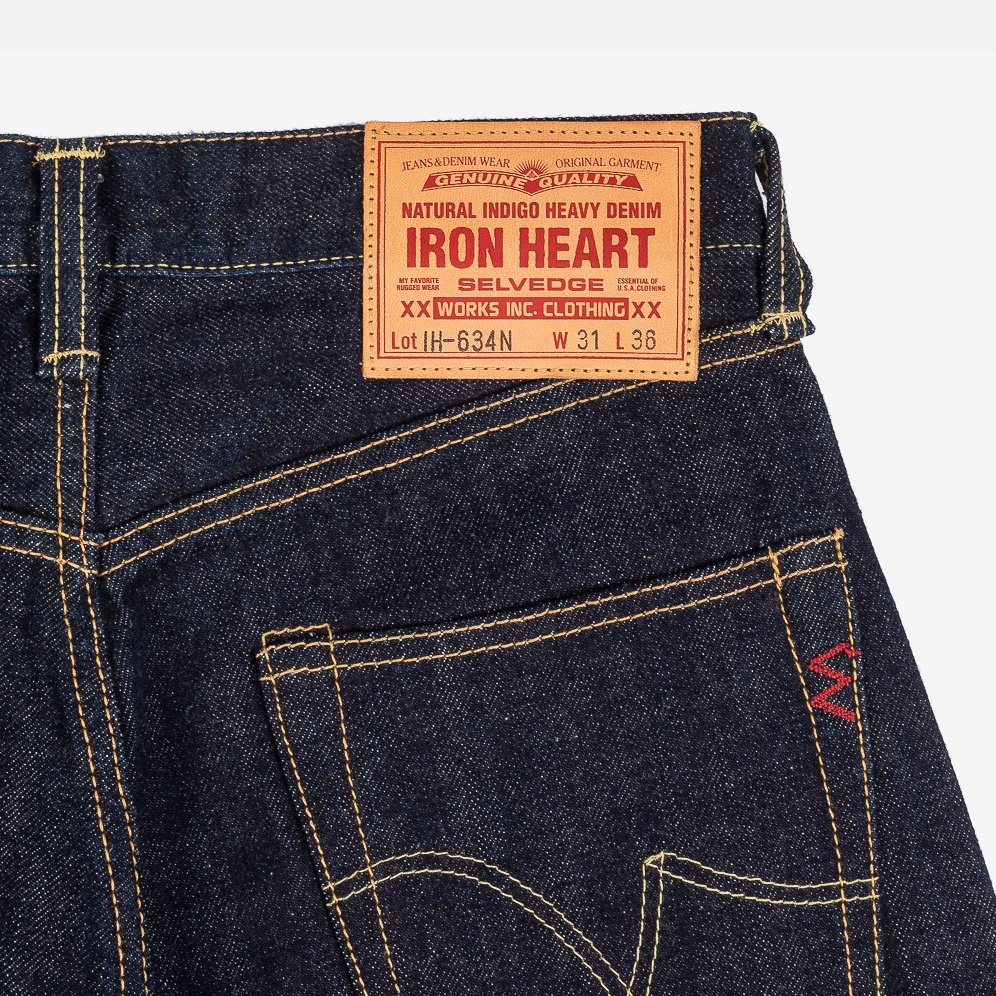 IH-634N 17oz Selvedge Denim Straight Cut Jeans - Natural Indigo - 6