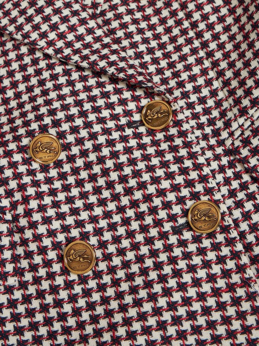 DOUBLE-BREASTED HOUNDSTOOTH JACKET - 7