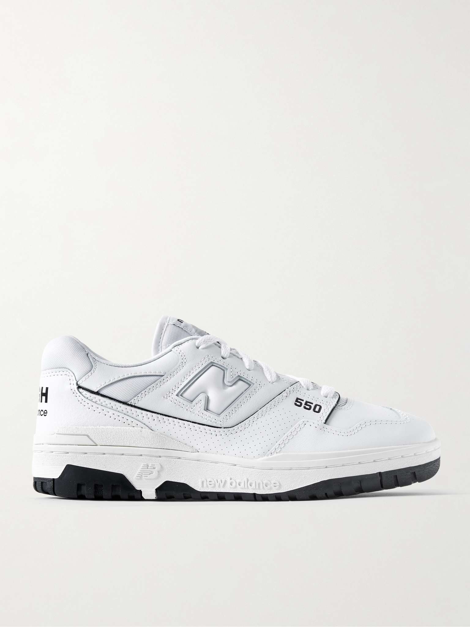 + New Balance 550 Mesh-Trimmed Leather Sneakers - 1