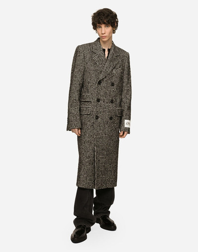 Dolce & Gabbana Double-breasted wool houndstooth coat outlook