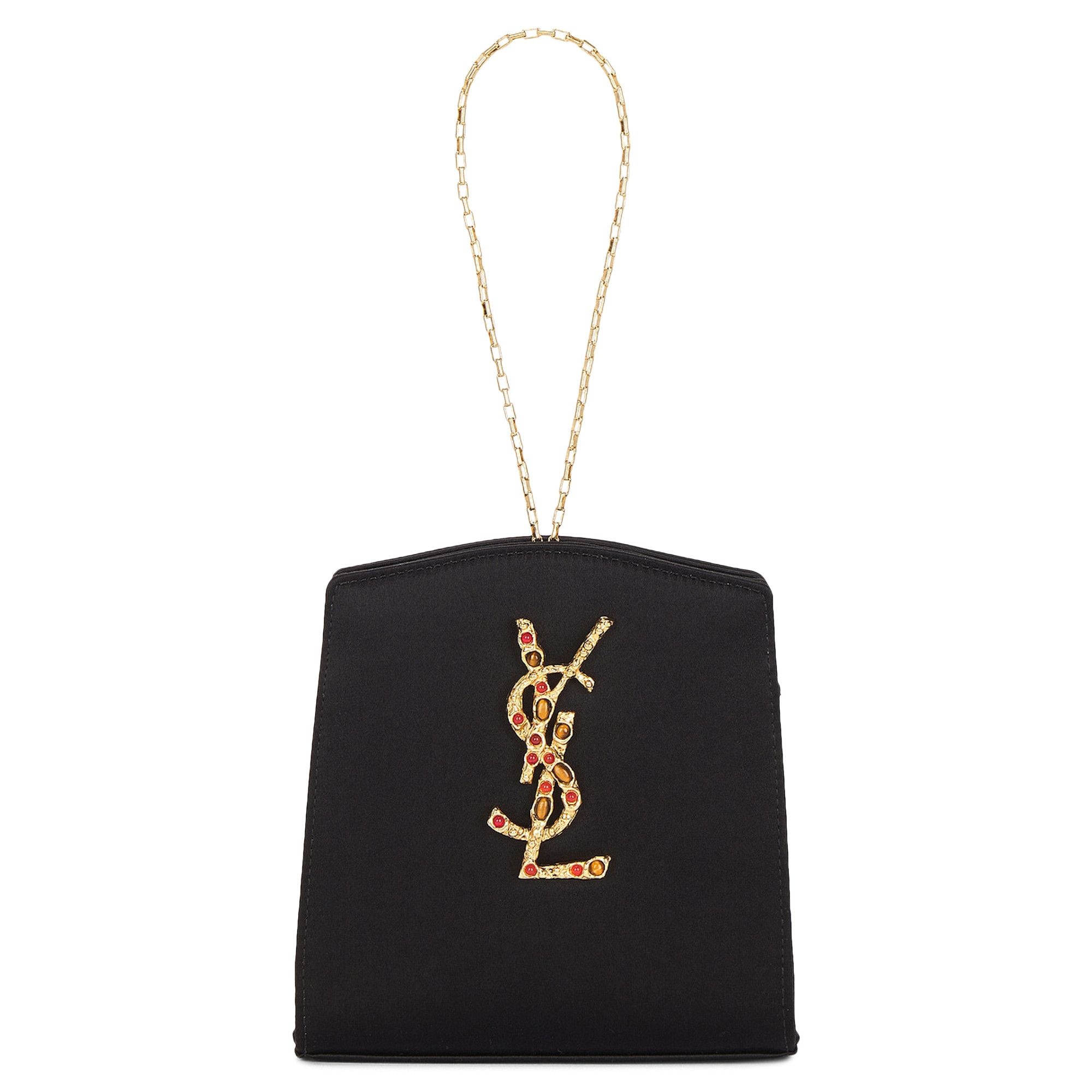 Saint Laurent Evening Mini Bracelet Bag 'Black' - 1