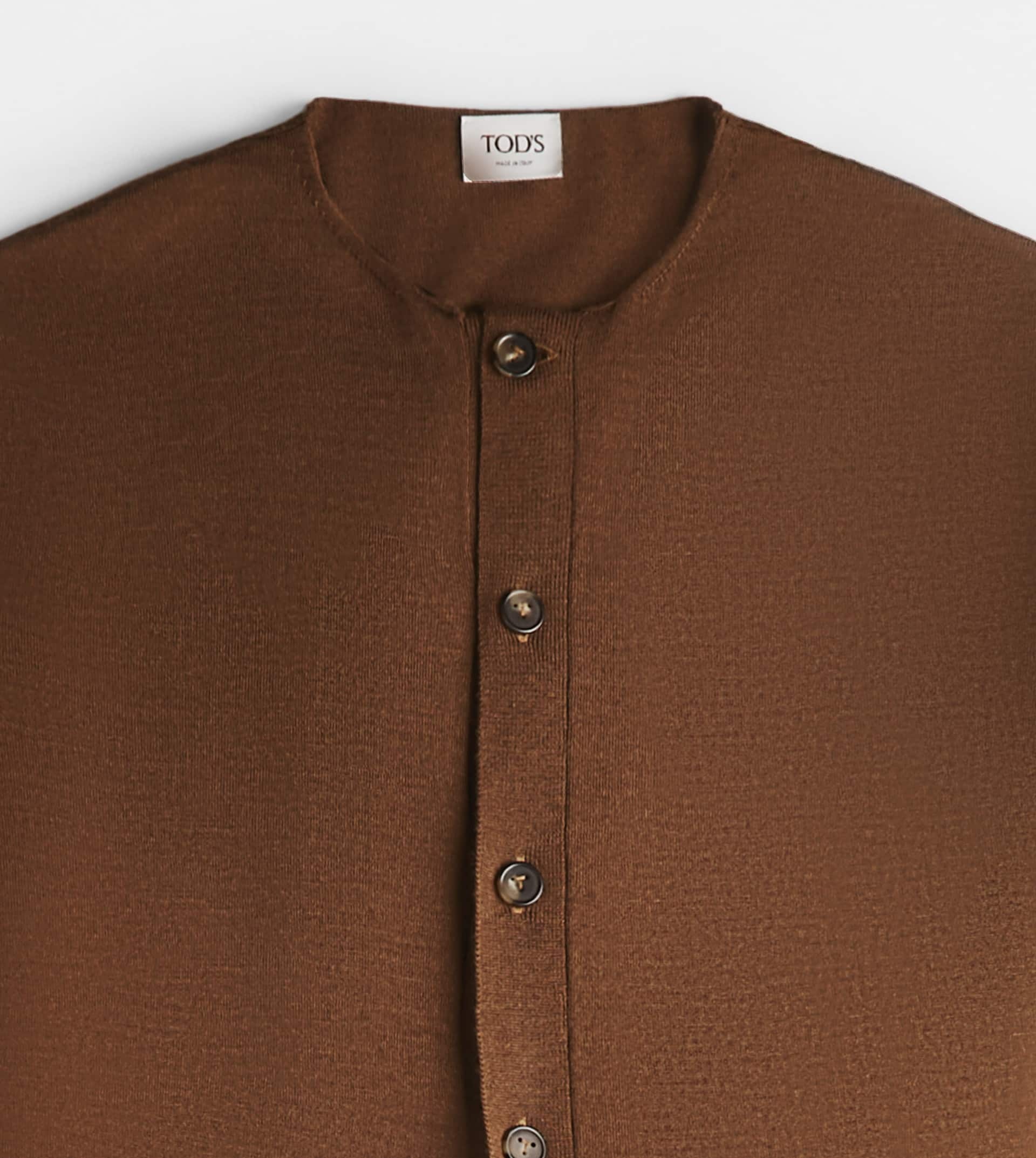 DRESS IN SILK-BLEND KNIT - BROWN - 8