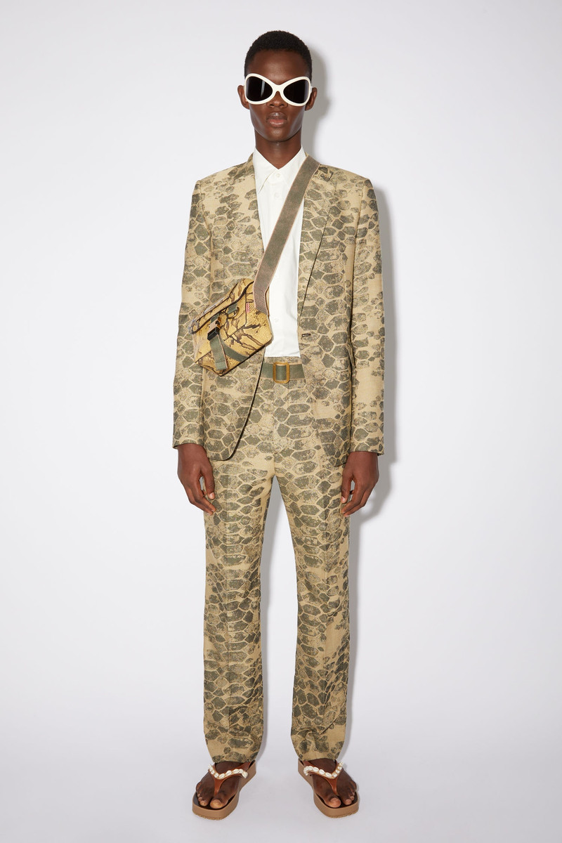 Python messenger bag - Beige/black 4