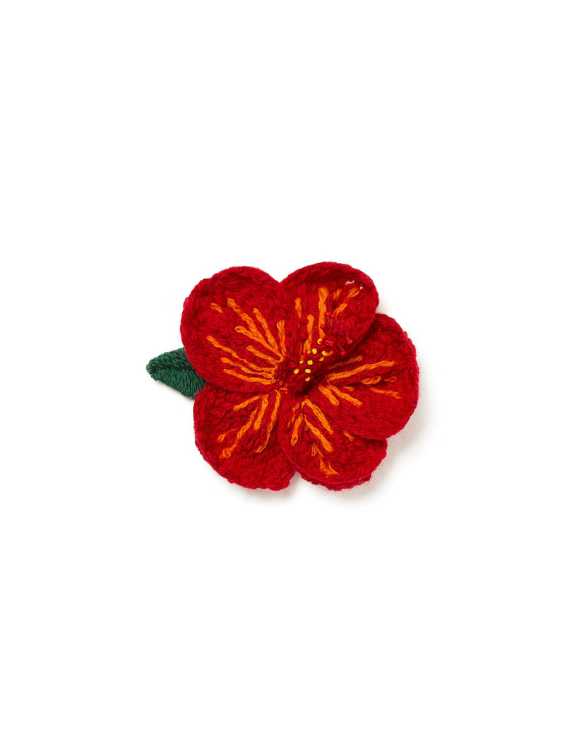 Hibiscus Embroidered Brooch 1