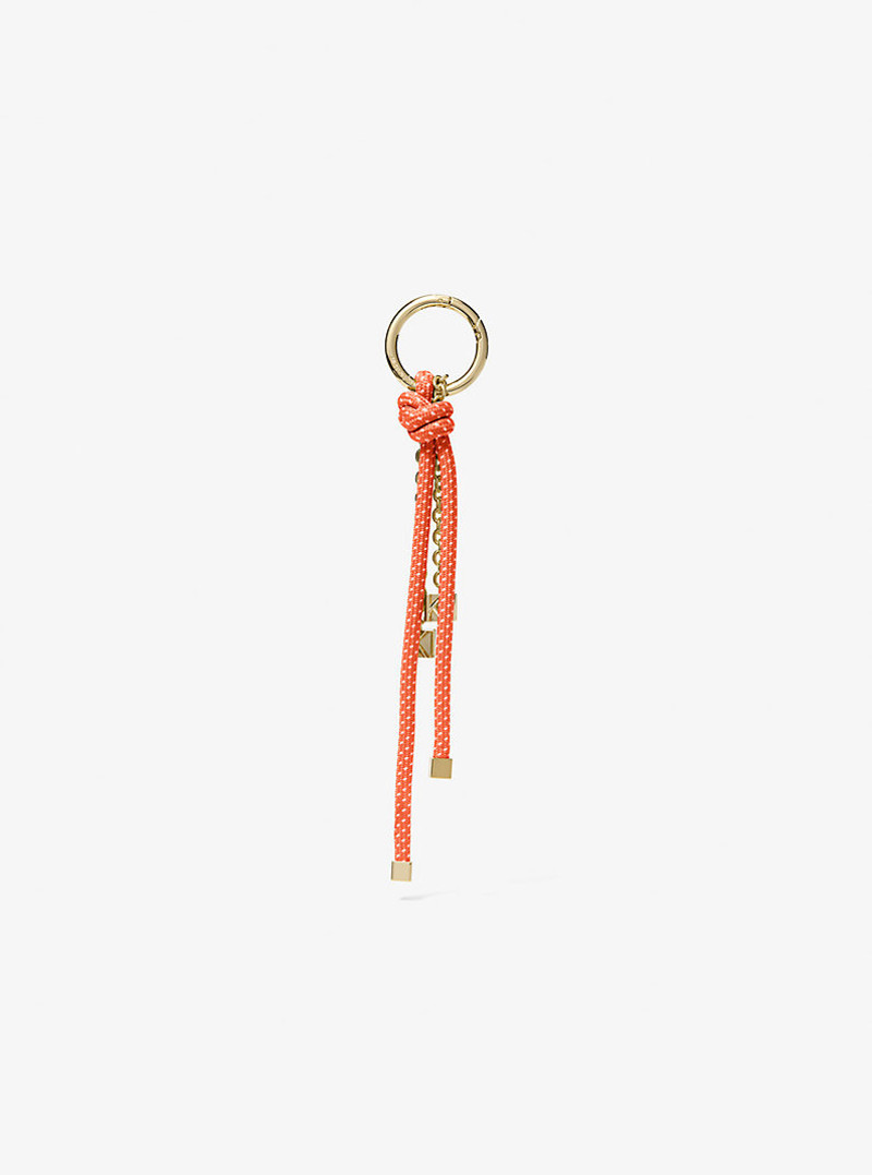 MICHAEL KORS Gold-Tone and Speckled Cord Bag Charm outlook
