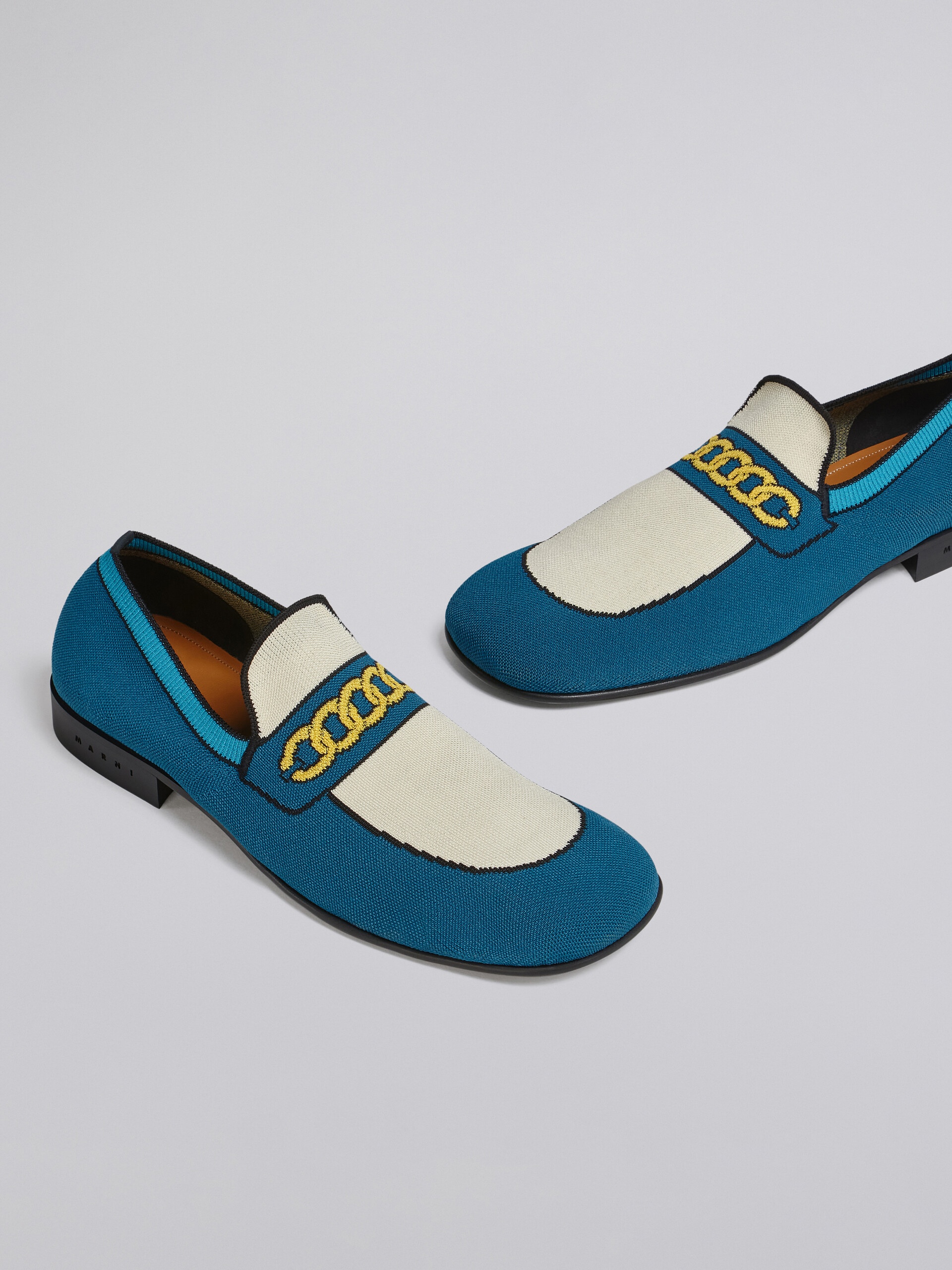 BLUE TROMPE L'ŒIL JACQUARD MOCCASIN - 5
