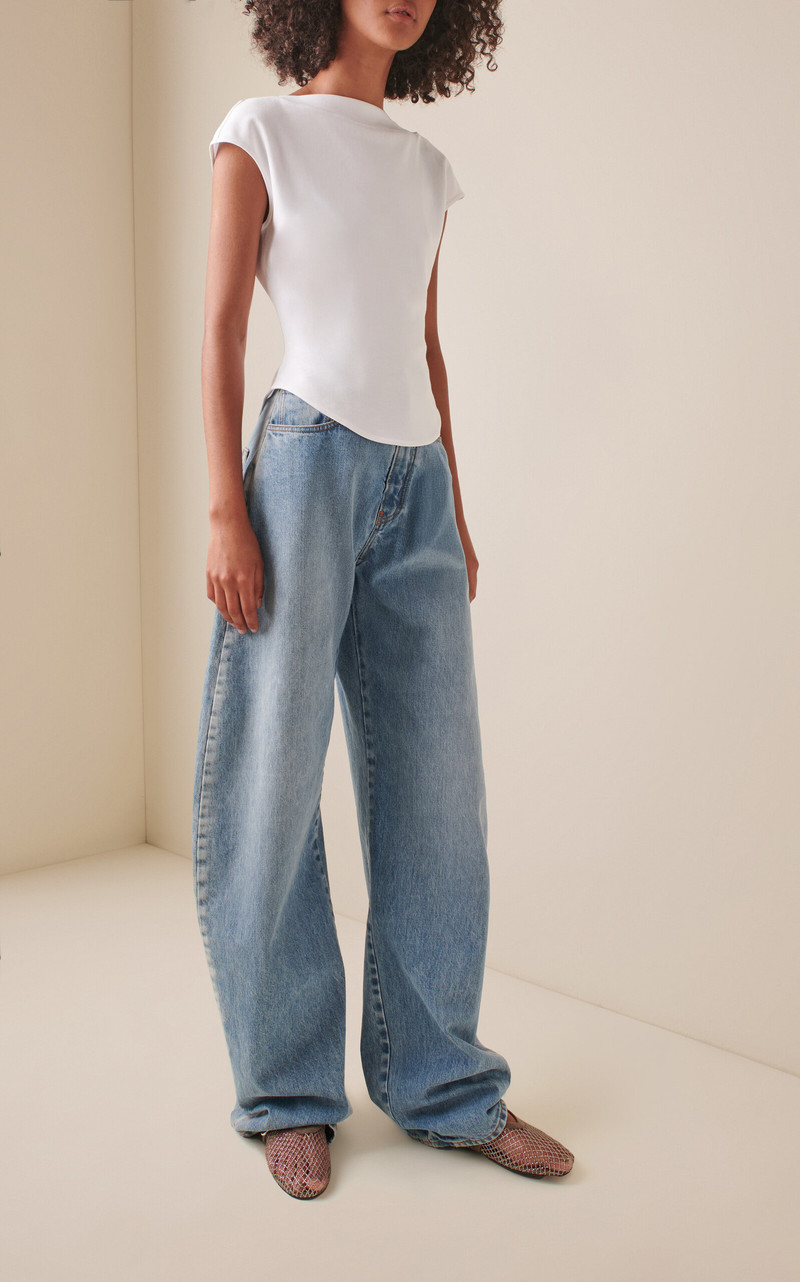 Alaïa Embellished Fishnet Mary Jane Flats white outlook