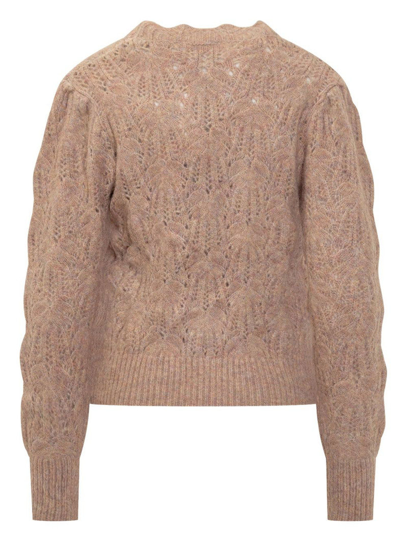 Isabel Marant Étoile puff-sleeve open-knit sweater outlook
