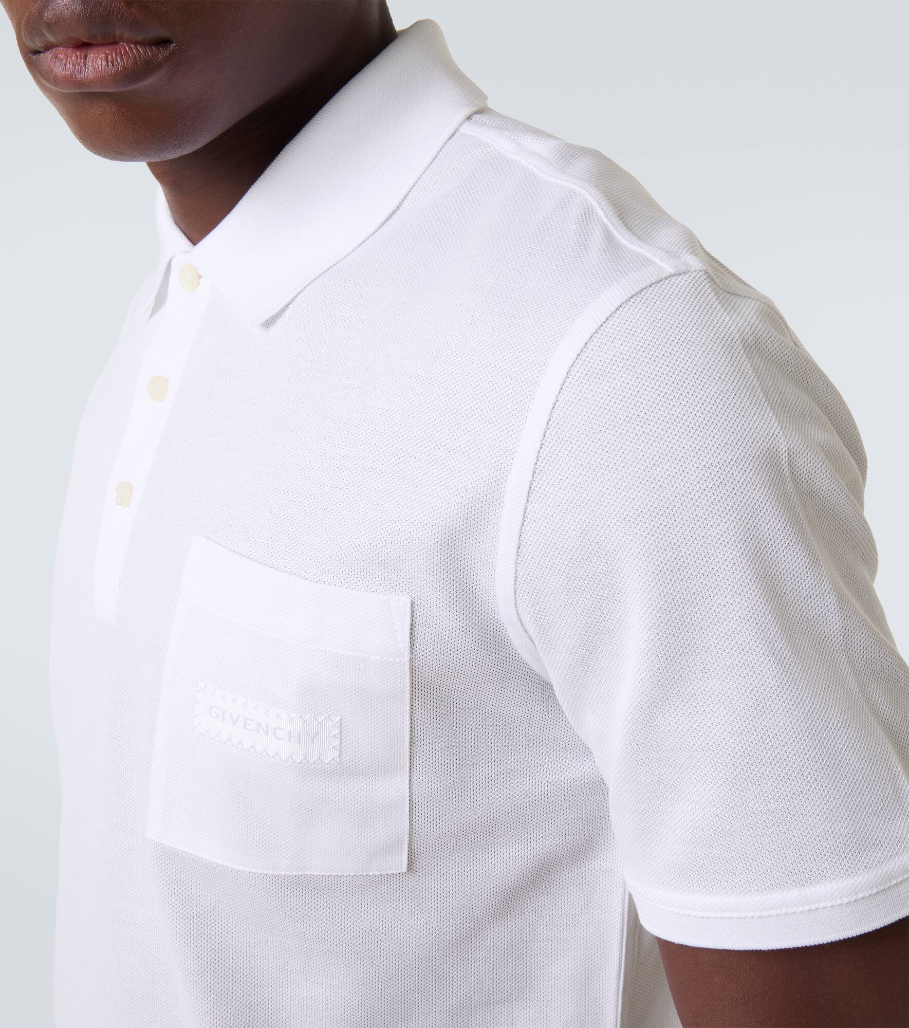 Logo cotton piqué polo shirt - 5