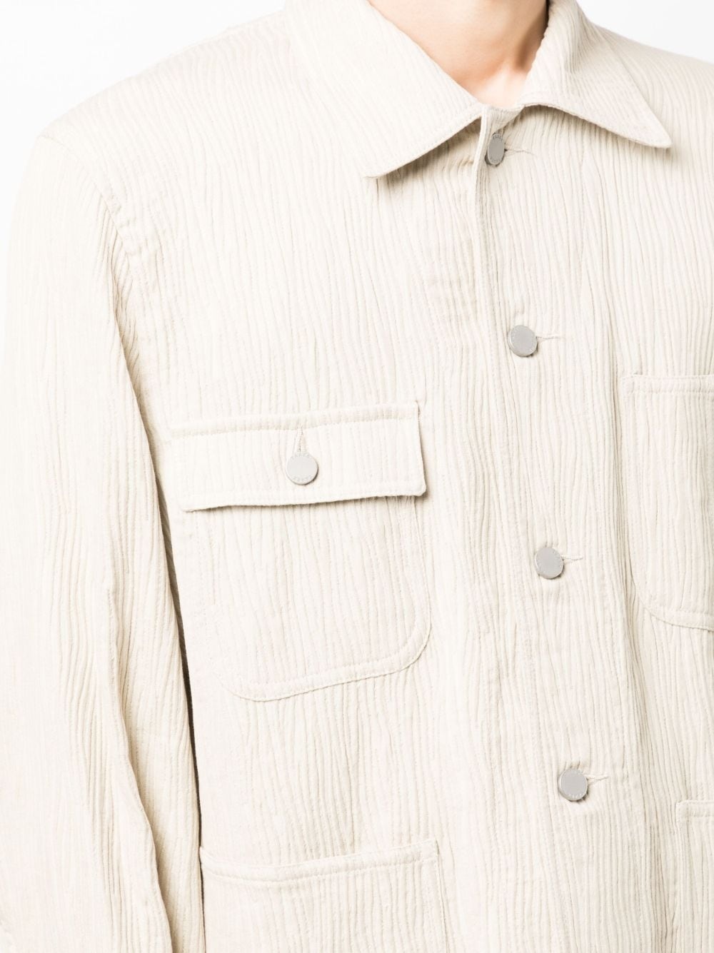 textured-effect shirt jacket - 5