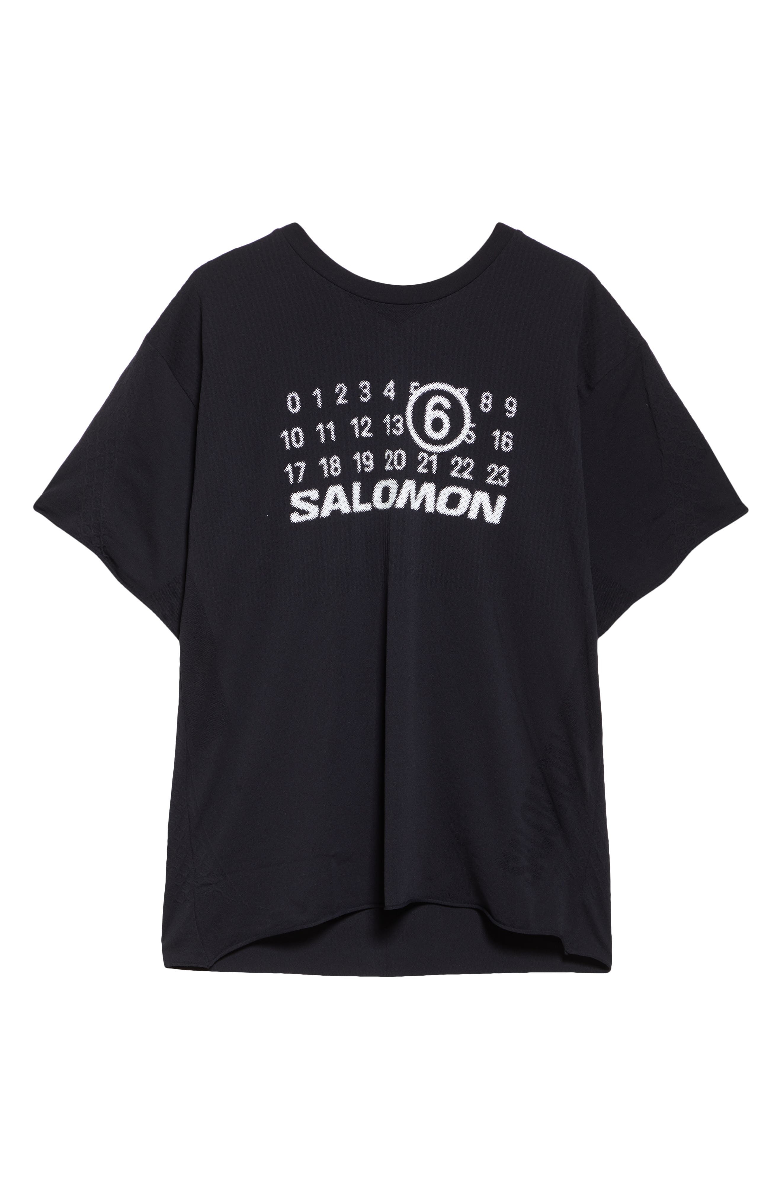MM6 Maison Margiela x Salomon Numeric Logo Performance T-Shirt in Deep Black at Nordstrom - 6