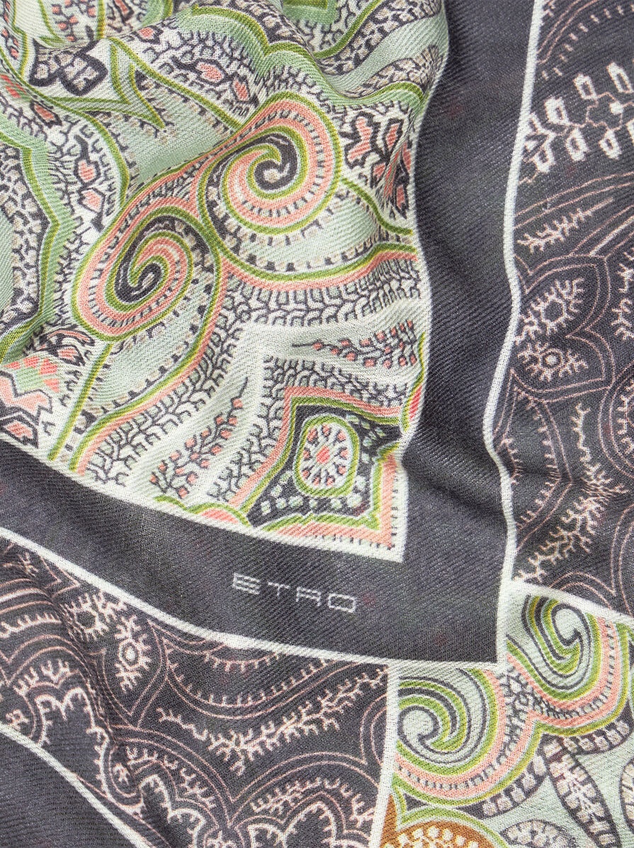 PRINTED CASHMERE AND SILK SHAWL - 2