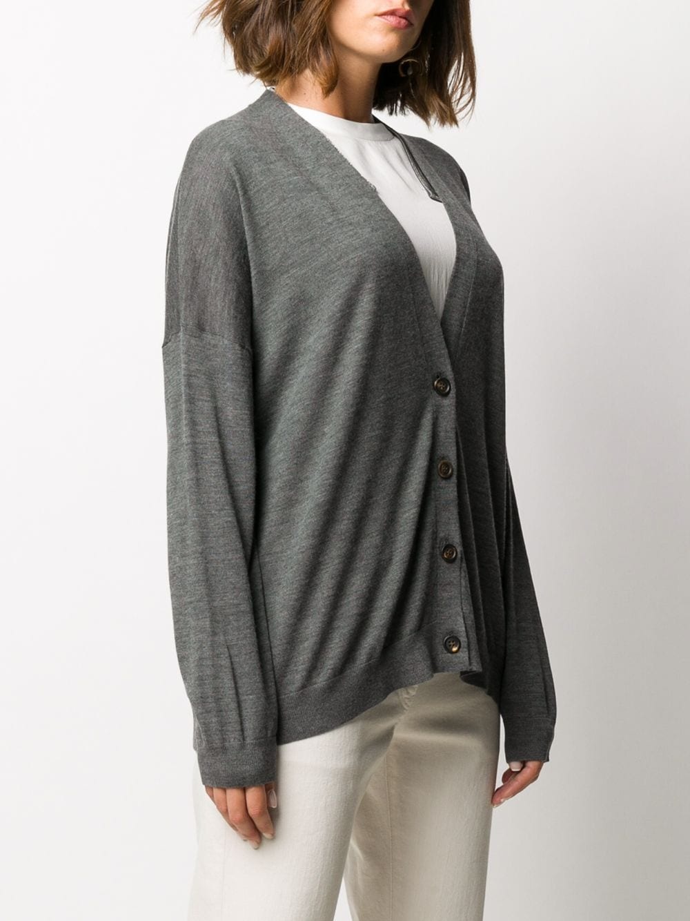 buttoned long-sleeved cardigan  - 3