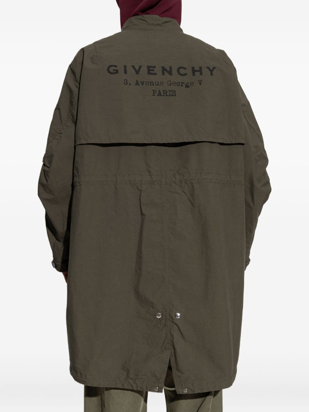 button-fastening pocket coat - 4