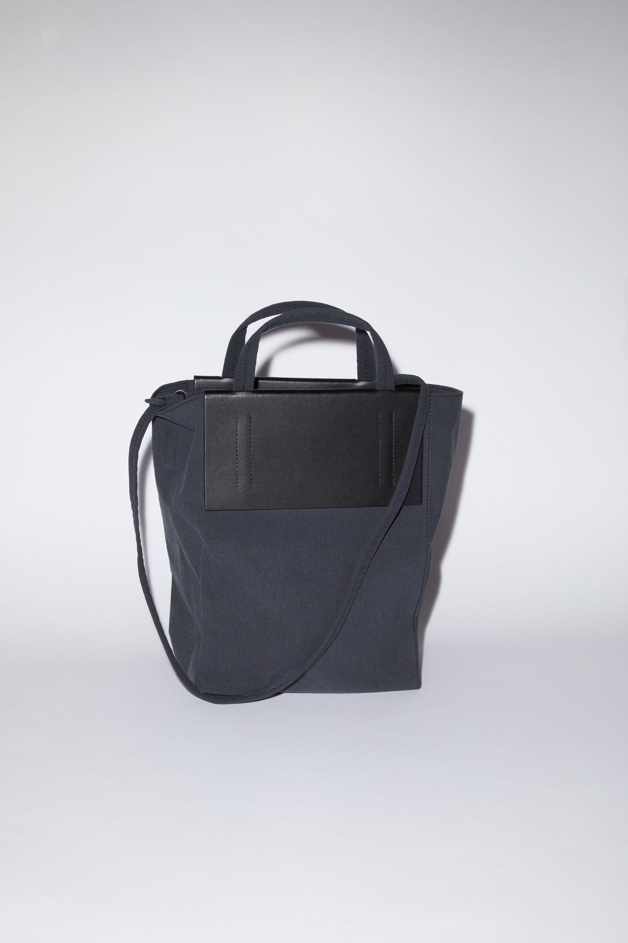 Papery nylon tote bag - Black/Black - 5