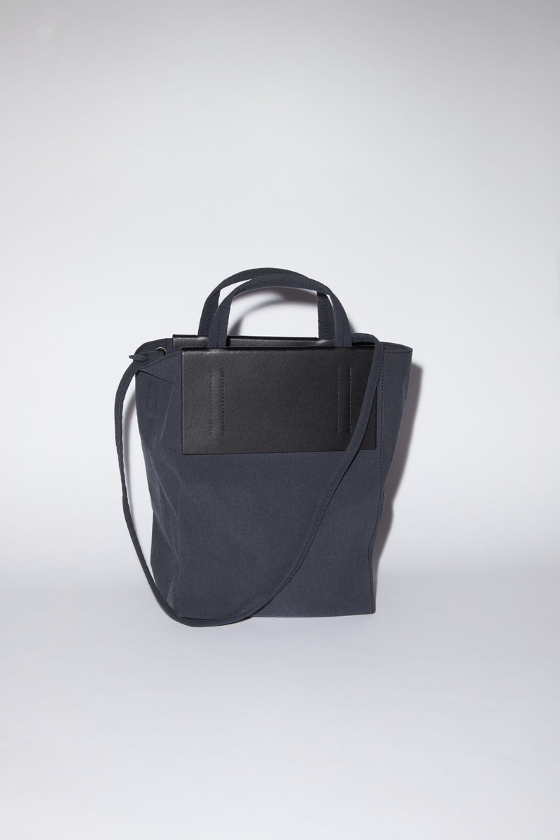 Papery nylon tote bag - Black/Black 5