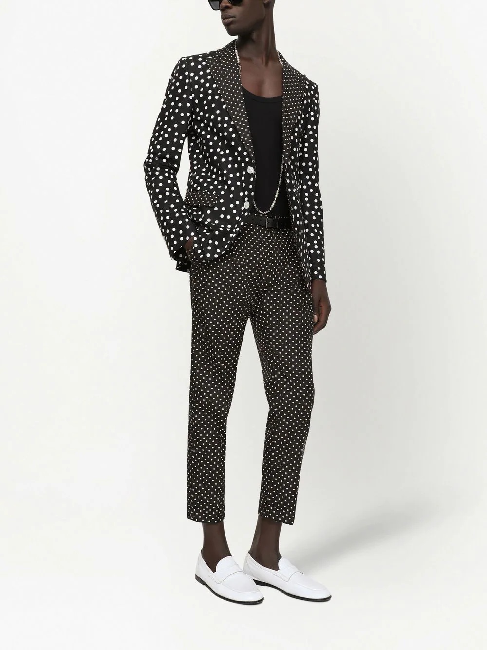 polka-dot print blazer - 2