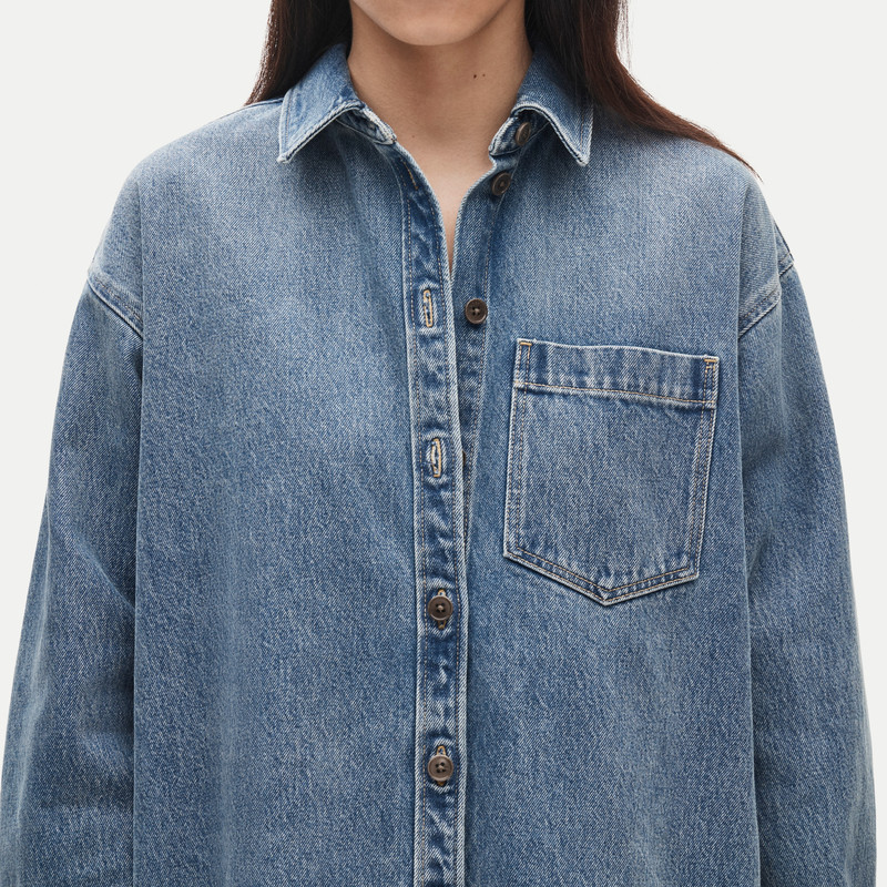 Étienne oversized button-up shirt in denim 4