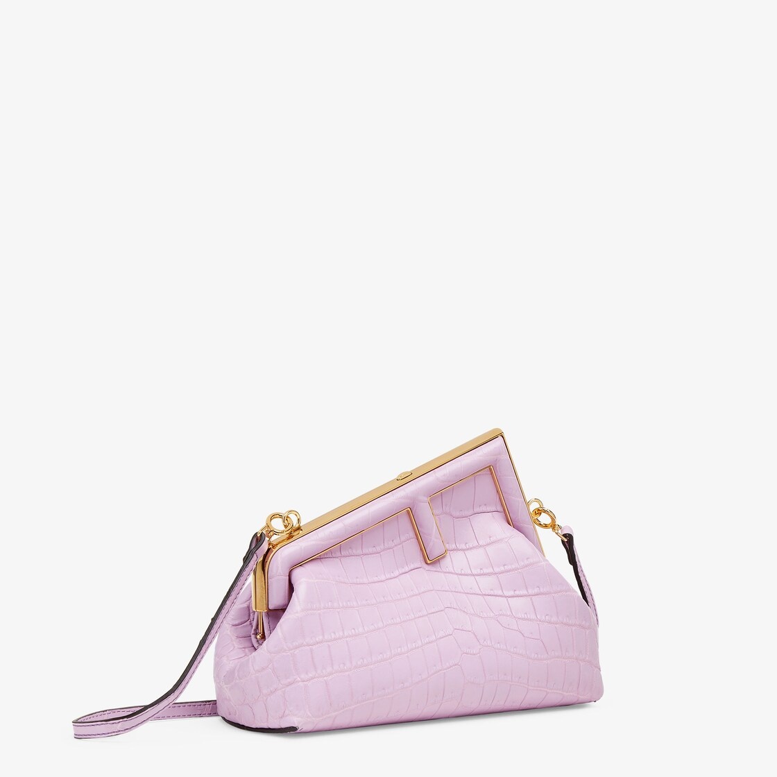 Lilac crocodile leather bag - 2