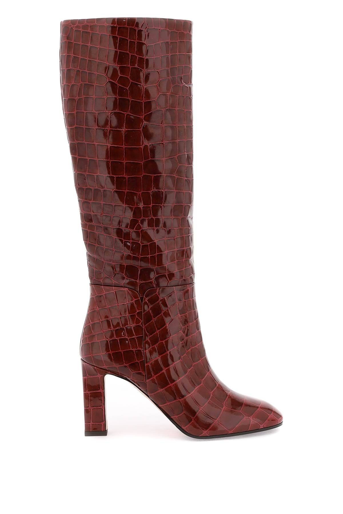 SELLIER BOOTS IN CROC-EMBOSSED LEATHER - 1