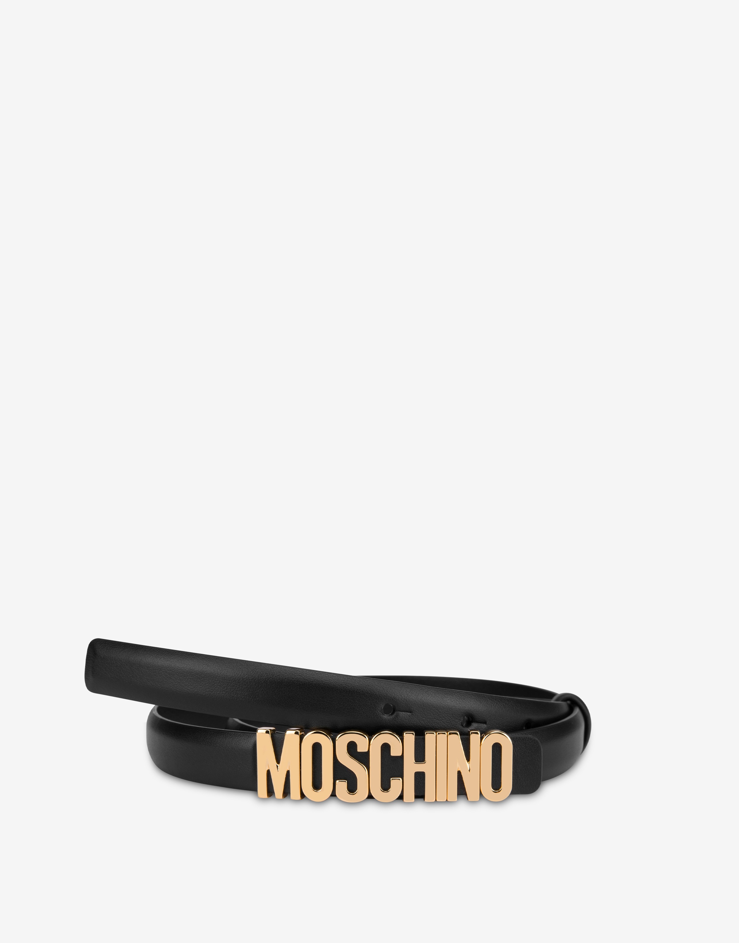 LETTERING LOGO CALFSKIN BELT - 1