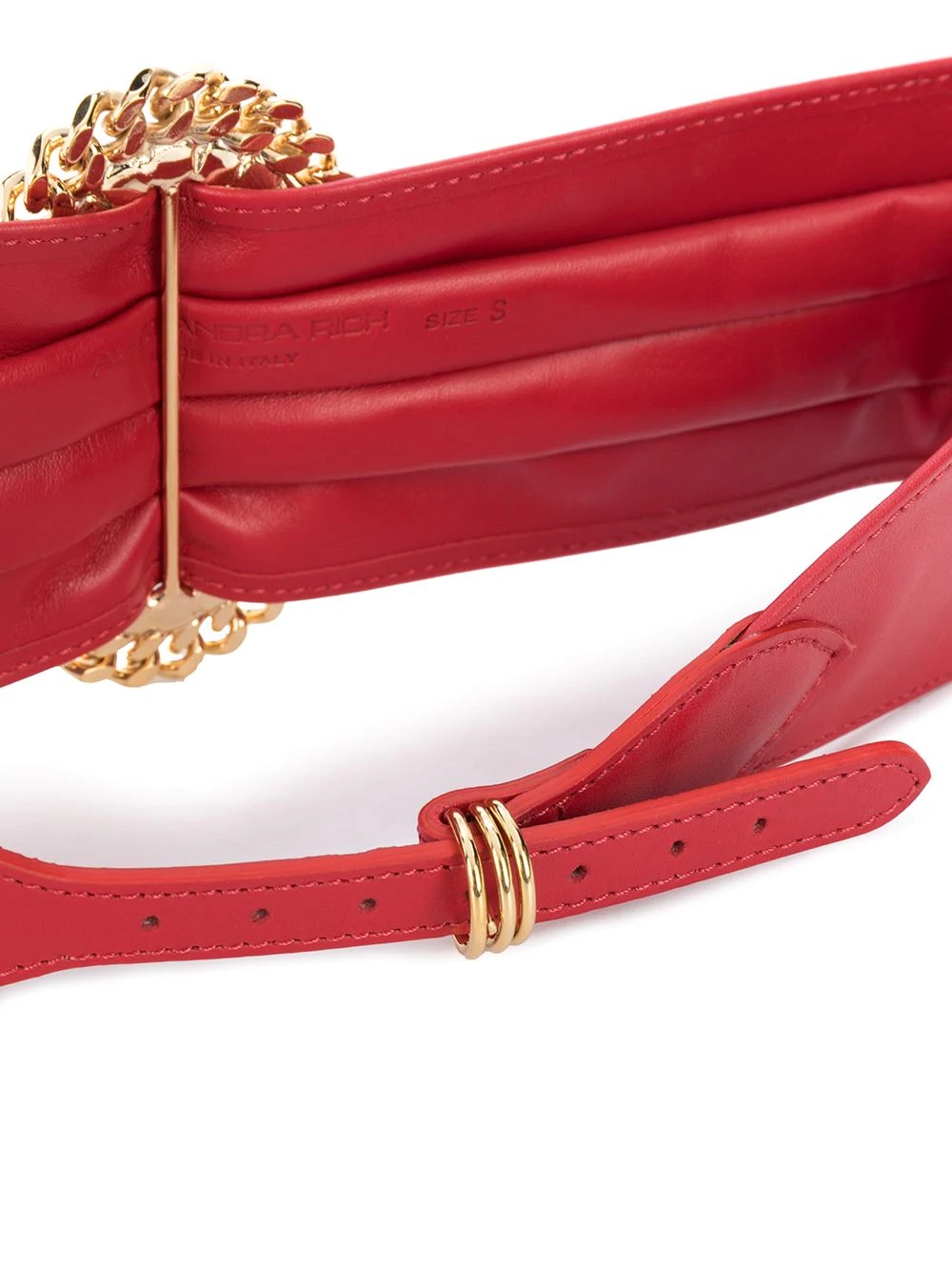 crystal-embellished leather belt - 2