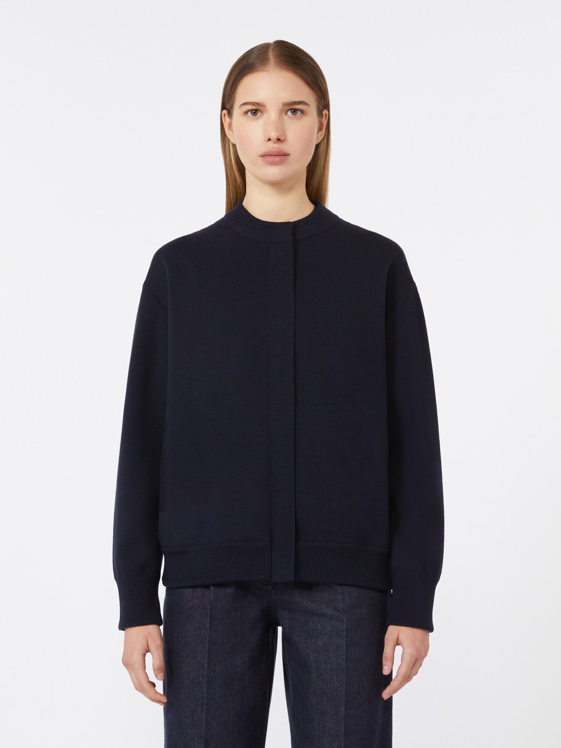 PELAGO Fabric-stitch wool cardigan - 3