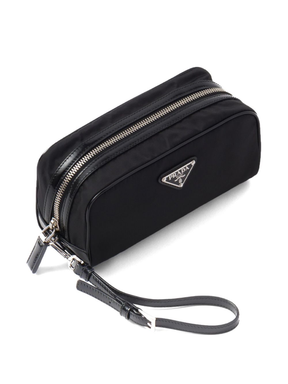 logo-plaque zipped wash bag - 4