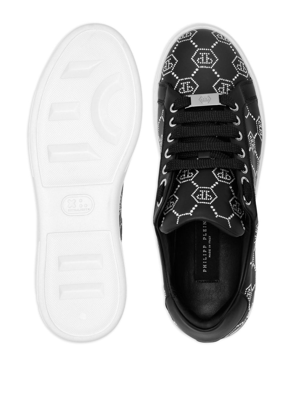 monogram-studded sneakers - 3