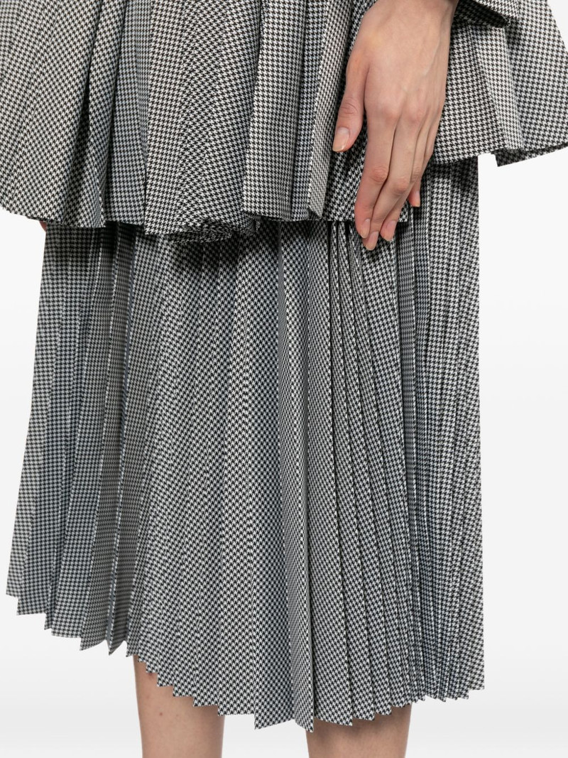 pleated houndstooth midi skirt 5