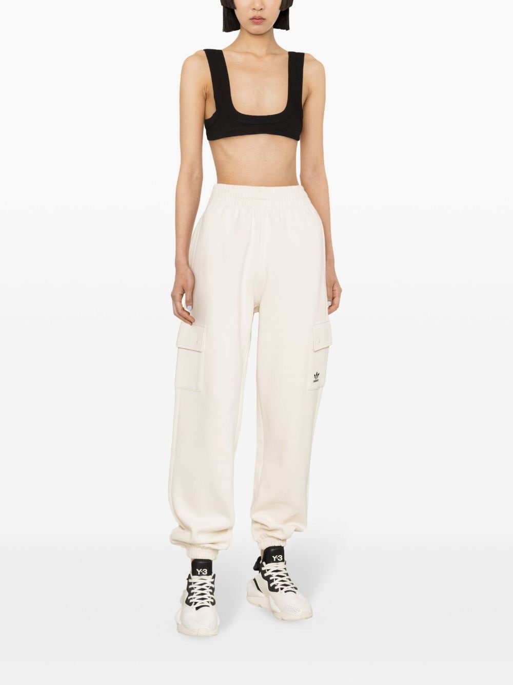 Wonwhi cotton blend track pants - 2