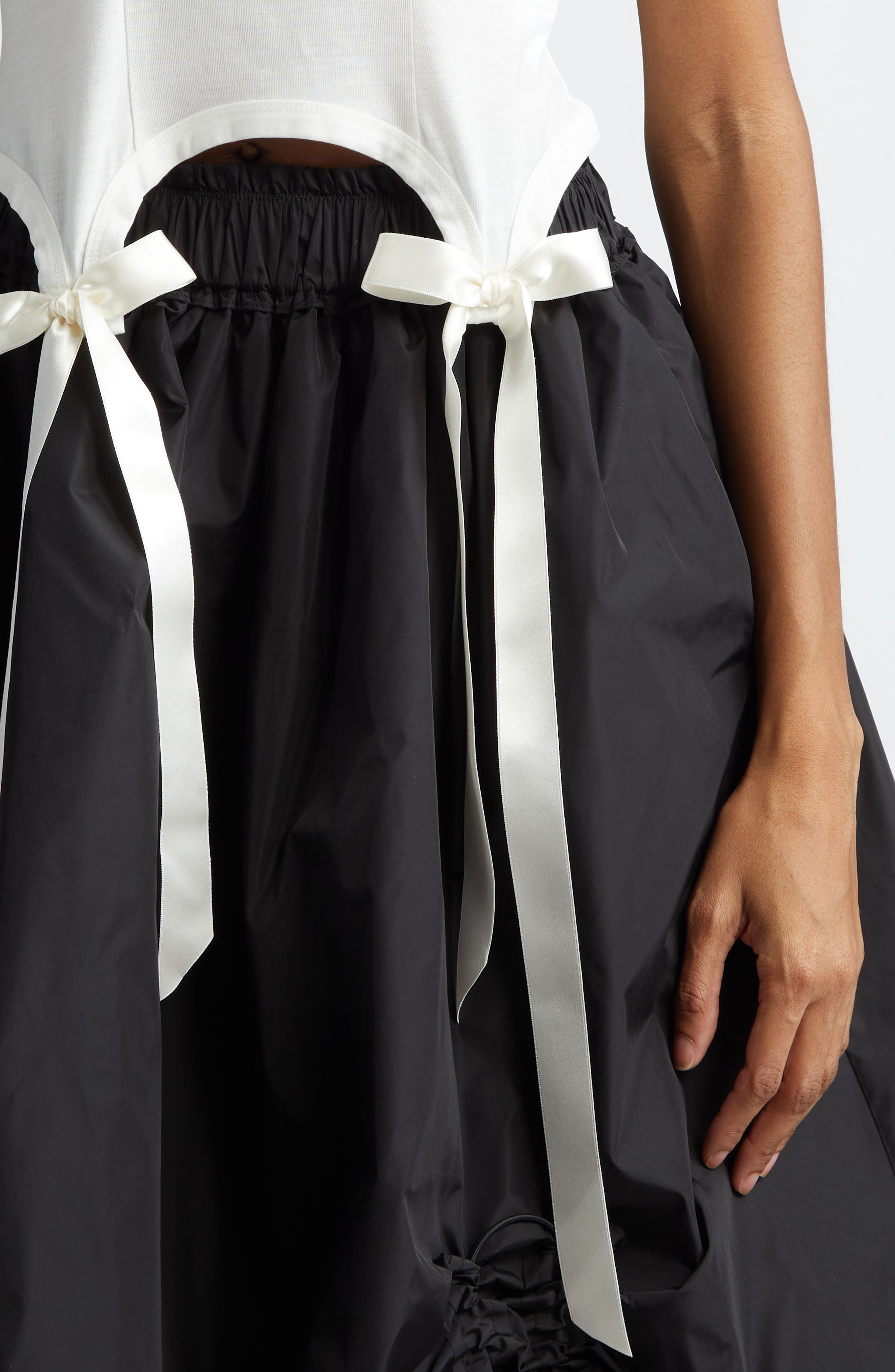 Simone Rocha Easy Bow Tails Cotton Tank in Ivory at Nordstrom - 5