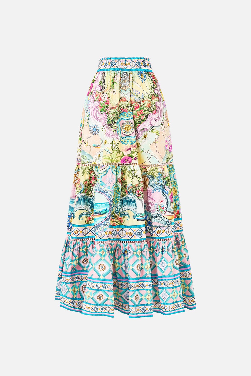 HIGH WAISTED TIERED SKIRT - 7