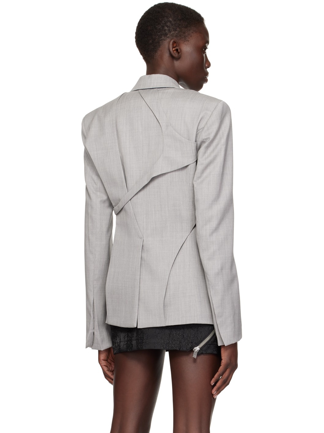 Gray Harness Blazer - 3
